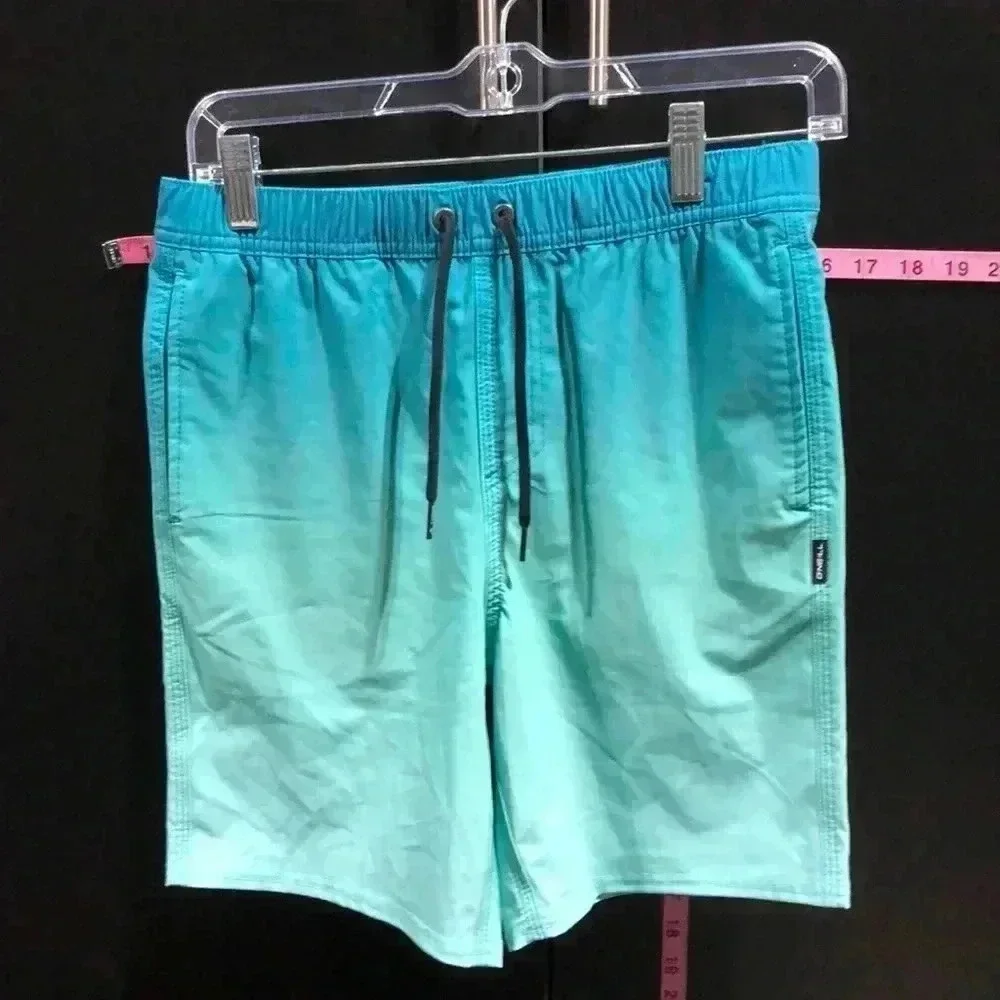 O’Neill Hybrid Ombré aqua shorts,hip/back pockets,lined,elastic drawstring waist